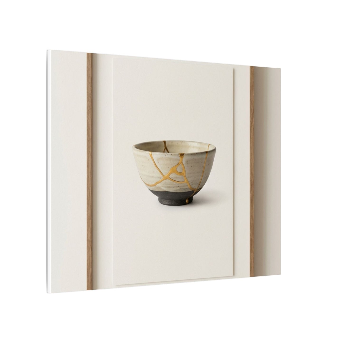Kintsugi Charcoal Canvas Art