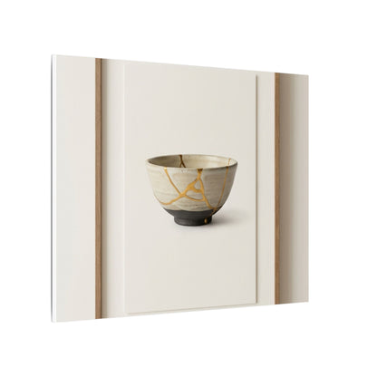 Kintsugi Charcoal Canvas Art