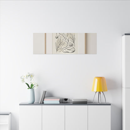 Japandi Charcoal Canvas Art