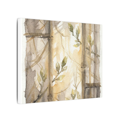 Shoji Screen Spring Canvas Art | Japandi Cozy Design