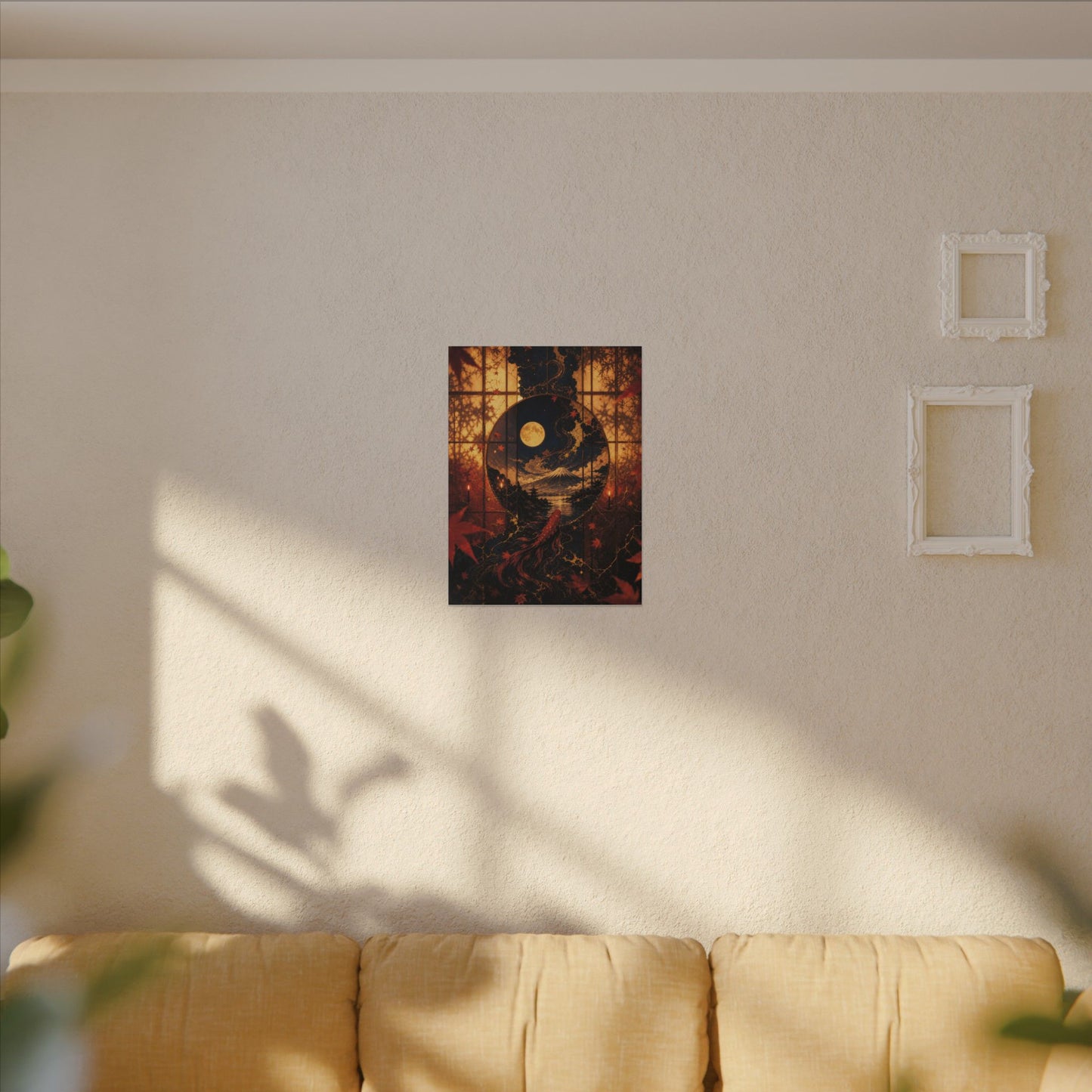 Beautiful Shoji Screen Canvas Art - Gold Vein Kintsugi