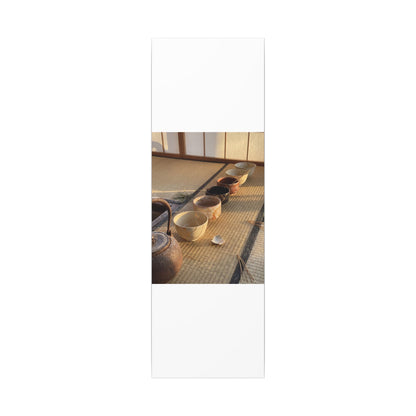 Kintsugi Tea Ceremony in Golden Hour | Gold Repair Canvas Art