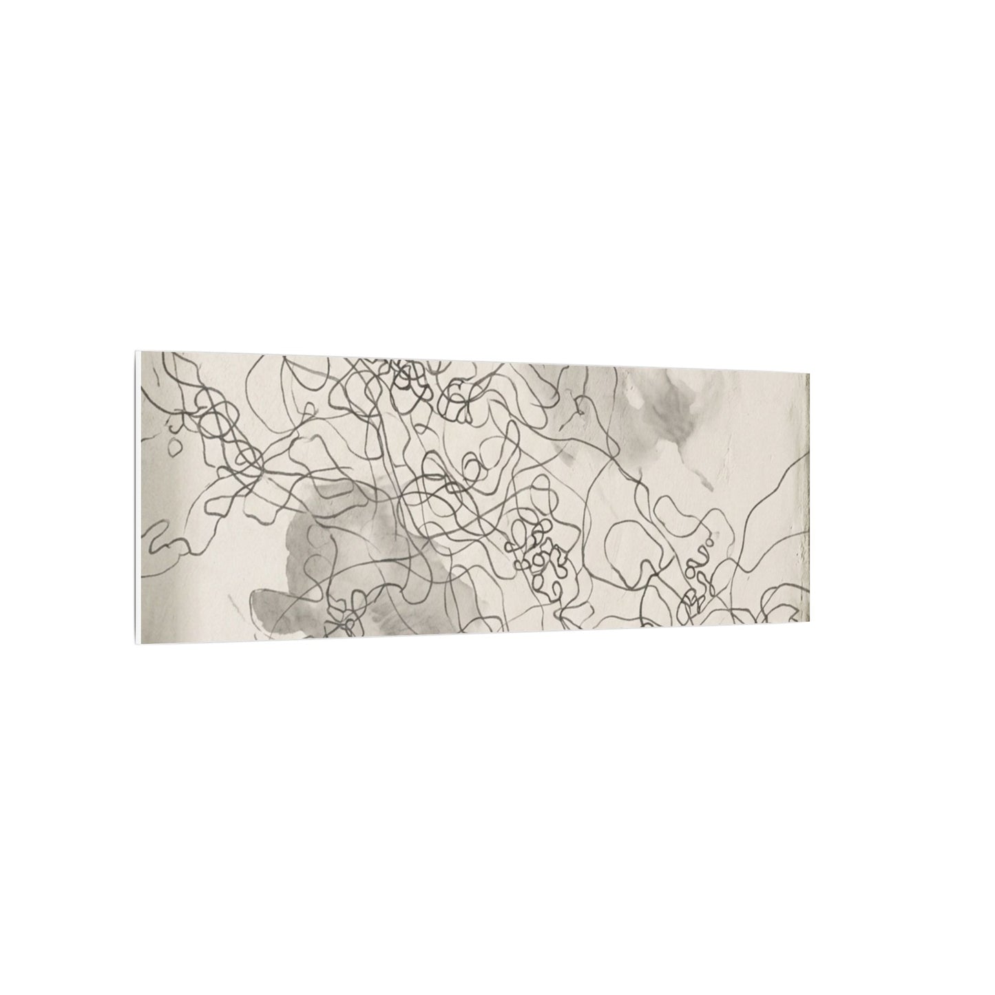 Summer Shadow Play Minimal Line Canvas Art | Earthy Decor