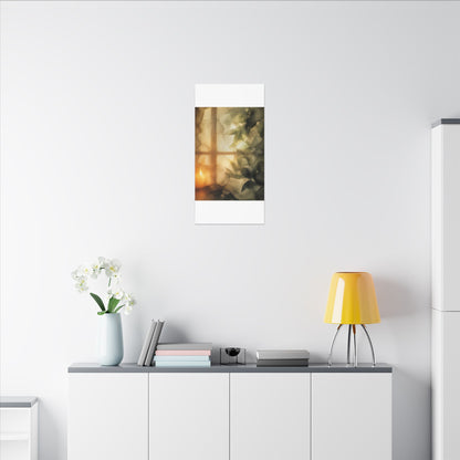 Cozy Shoji Screen Canvas Art - Watercolor Japandi