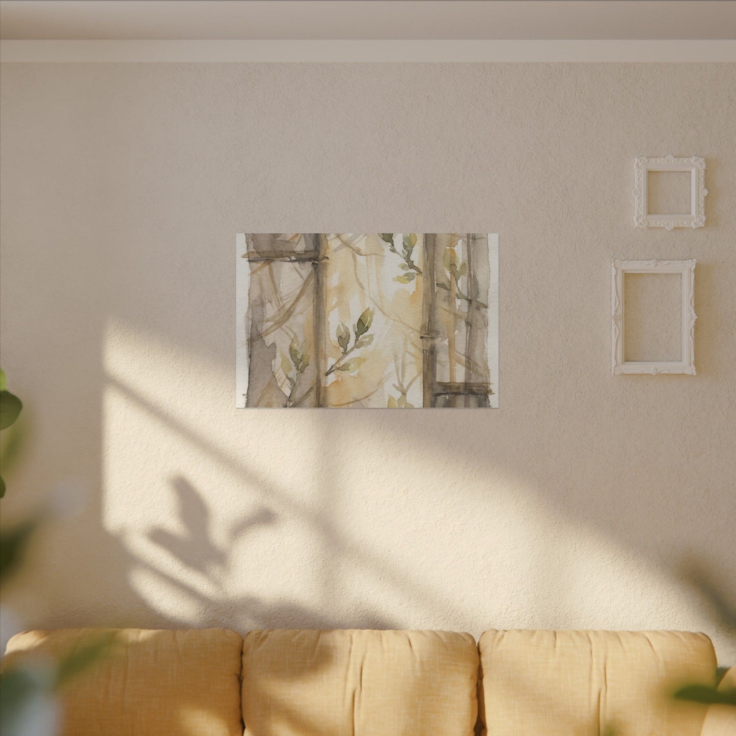 Shoji Screen Spring Canvas Art | Japandi Cozy Design