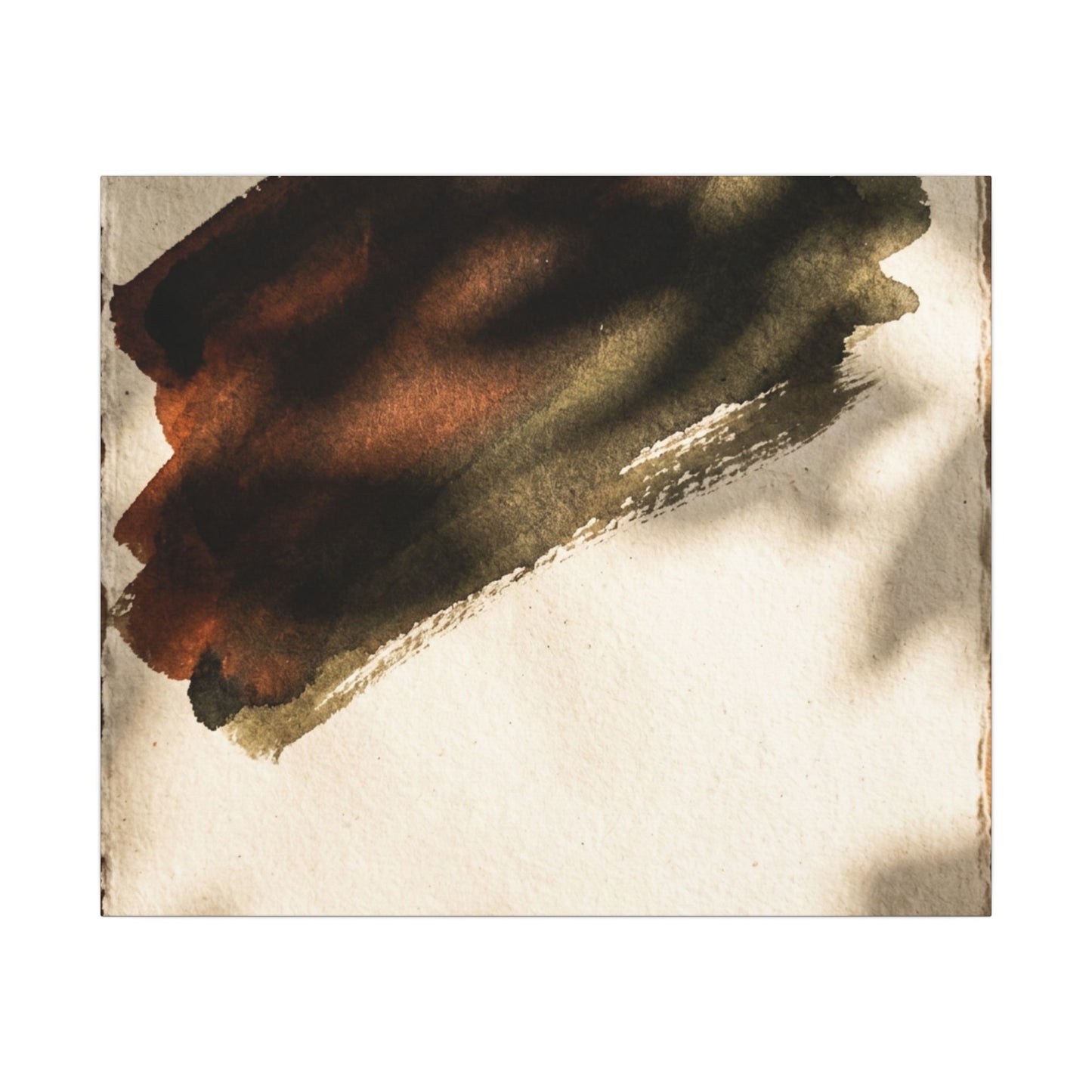 Ink Brushstroke Canvas Art | Summer Dark Japandi Moody Minimal Art