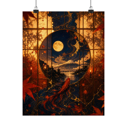 Resilient Shoji Screen Wall Art Print - Gold Vein Kintsugi