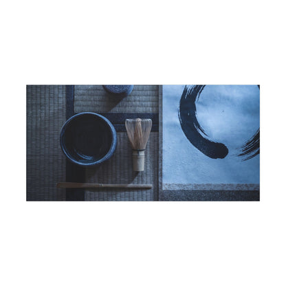 Tea Ceremony Enso Canvas Art | Calm Zen Art