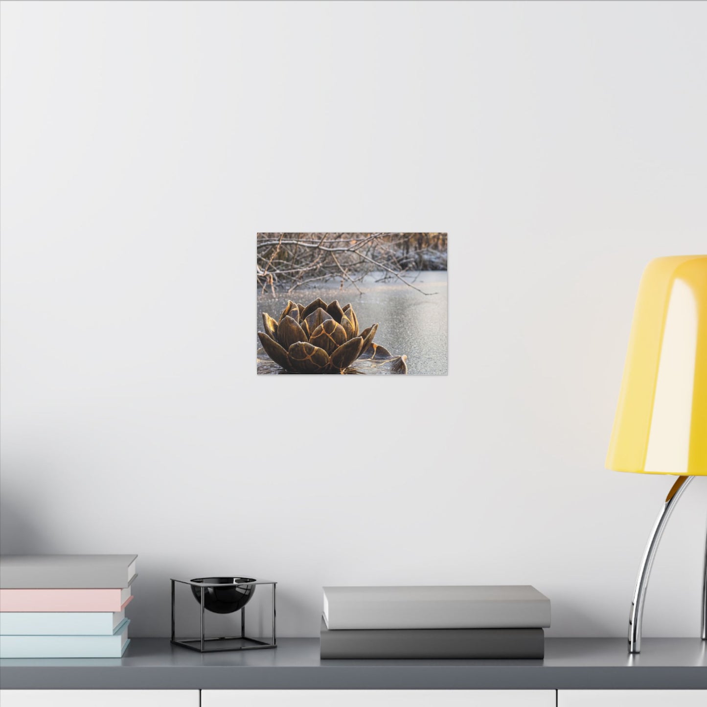 Lotus Flower Gold Repair Canvas Art | Beautiful Kintsugi Art