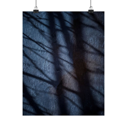 Mono No Aware Shadow Play Wall Art Print - Dark Japandi Moody Minimal Art Print