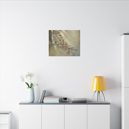 Winter Dried Flowers Forest Whimsy Canvas Art | Earthy Decor