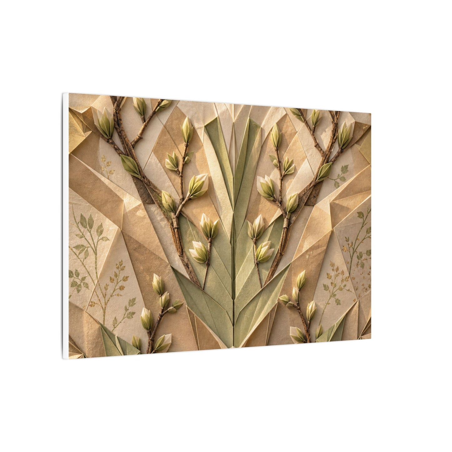 Kanso Paper Fold Canvas Art - Japandi Japanese Pattern