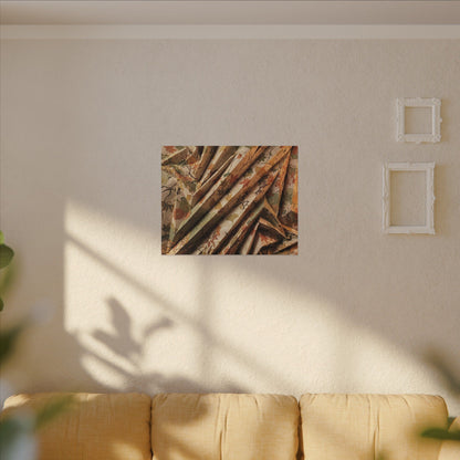 Paper Fold Autumn Canvas Art | Japandi Earthy Design