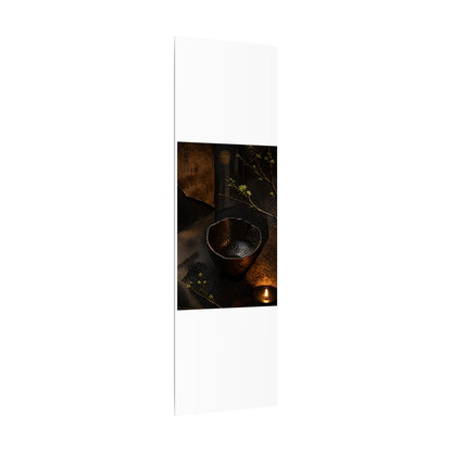 Atmospheric Ceramic Bowl Canvas Art - Shadow Zen Dark Japandi