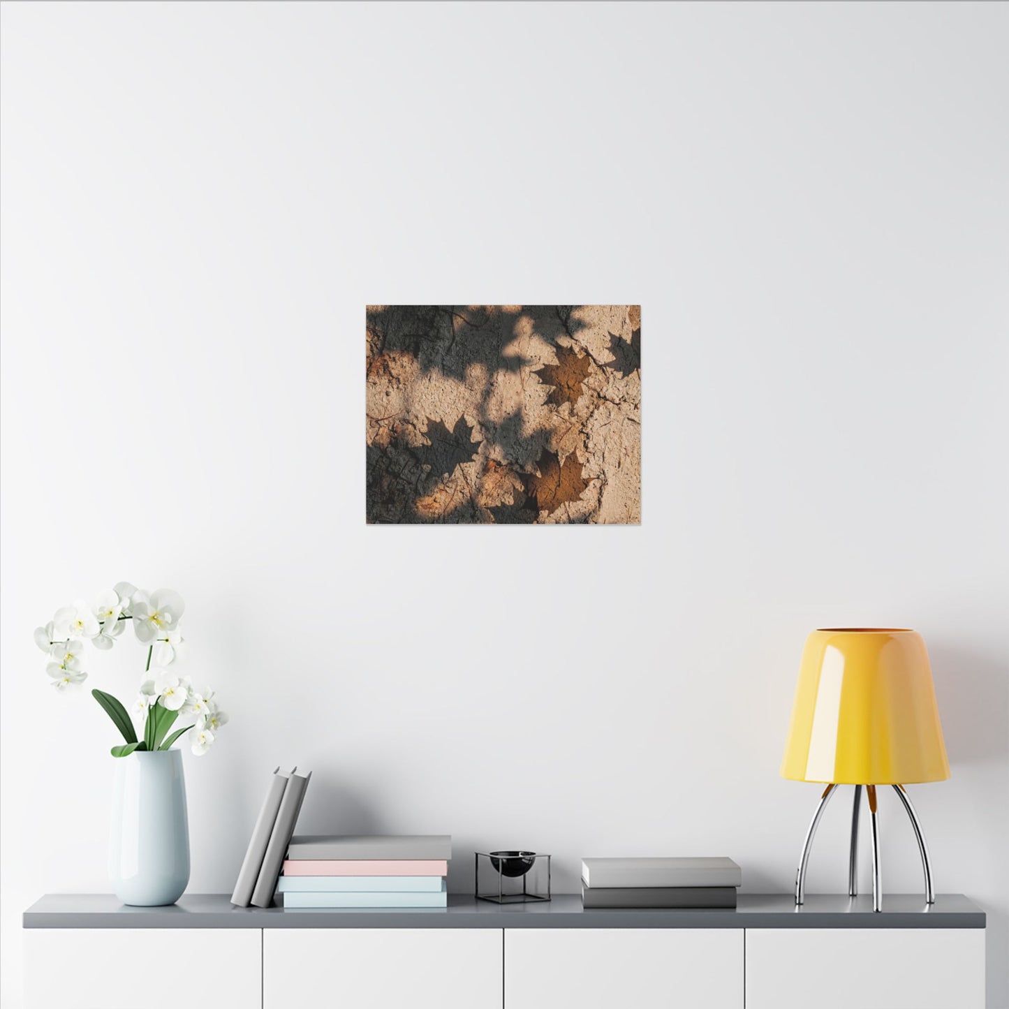 Cozy Shadow Play Canvas Art - Texture Japandi