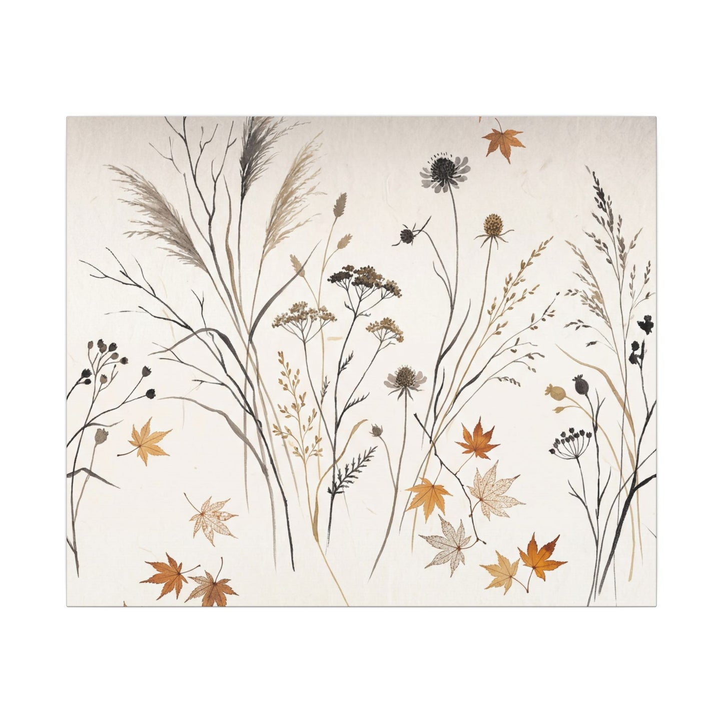 Dawn Dried Flowers Canvas Art - Japandi Kanso
