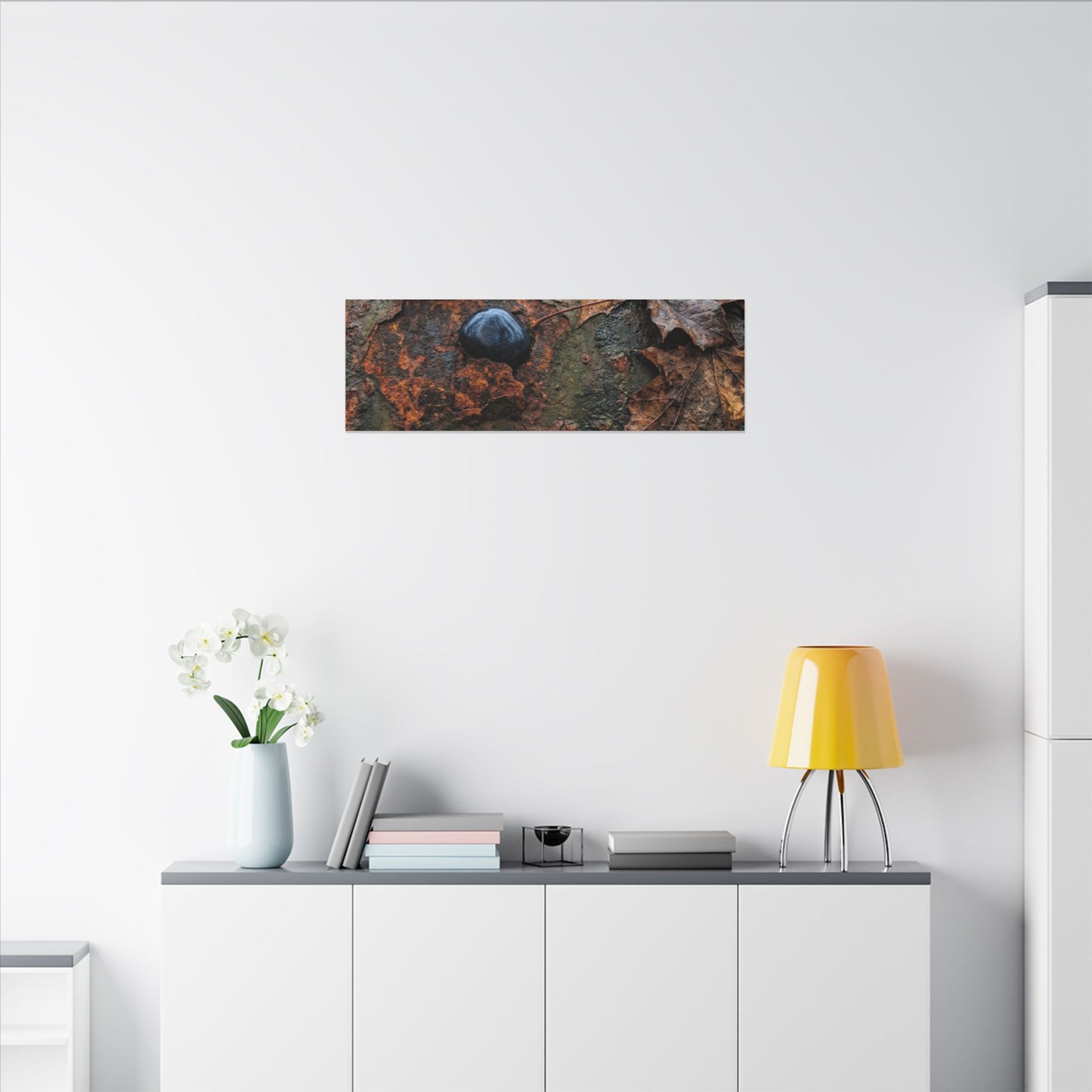 Datsuzoku Rust Patina Canvas Art - Dark Japandi Moody Minimal