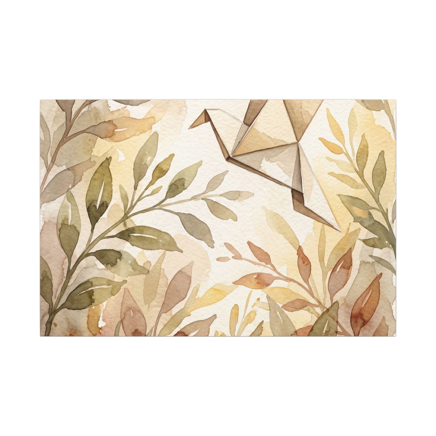 Fukinsei Paper Fold Canvas Art - Japandi Watercolor