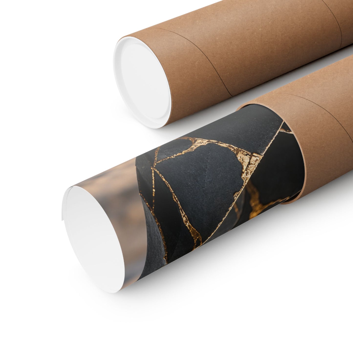Paper Fold Gold Repair Wall Art Print | Resilient Kintsugi Art