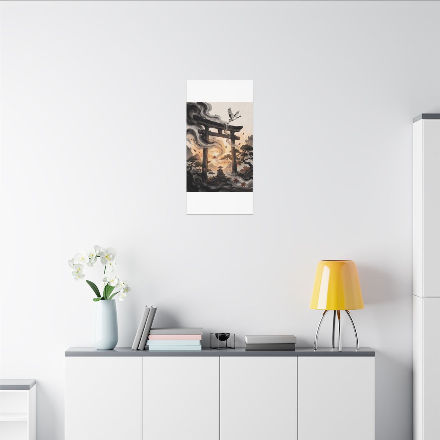 Torii Gate Ukiyo E Inspired Canvas Art | Serene Zen Art