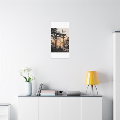 Torii Gate Ukiyo E Inspired Canvas Art | Serene Zen Art
