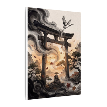 Torii Gate Ukiyo E Inspired Canvas Art | Serene Zen Art