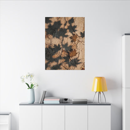 Cozy Shadow Play Canvas Art - Texture Japandi