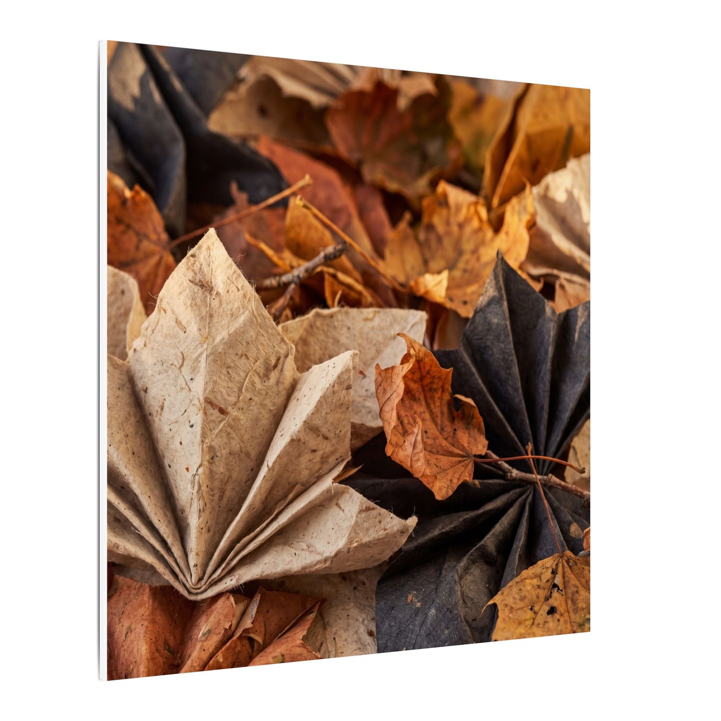 Paper Fold Texture Canvas Art | Elegant Japandi Art