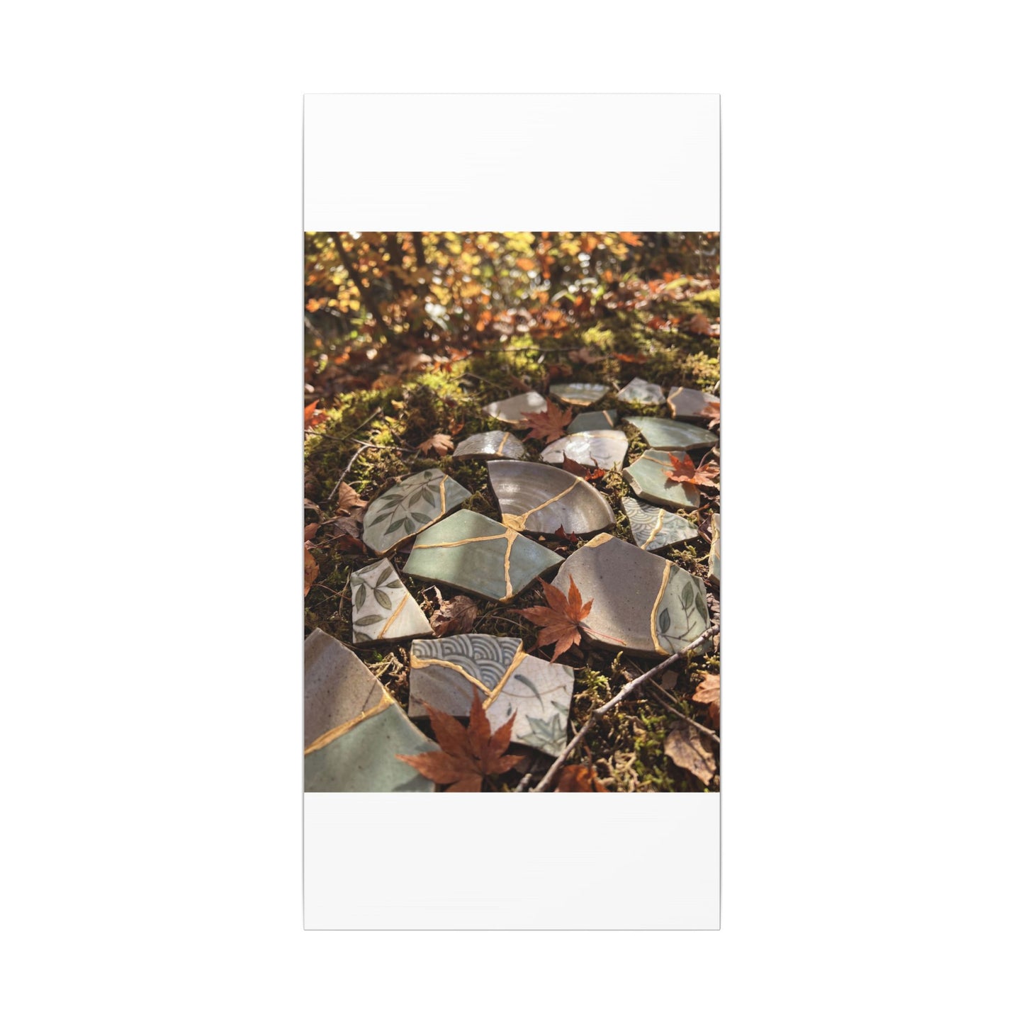 Broken Pottery Japanese Pattern Canvas Art | Elegant Japandi Art