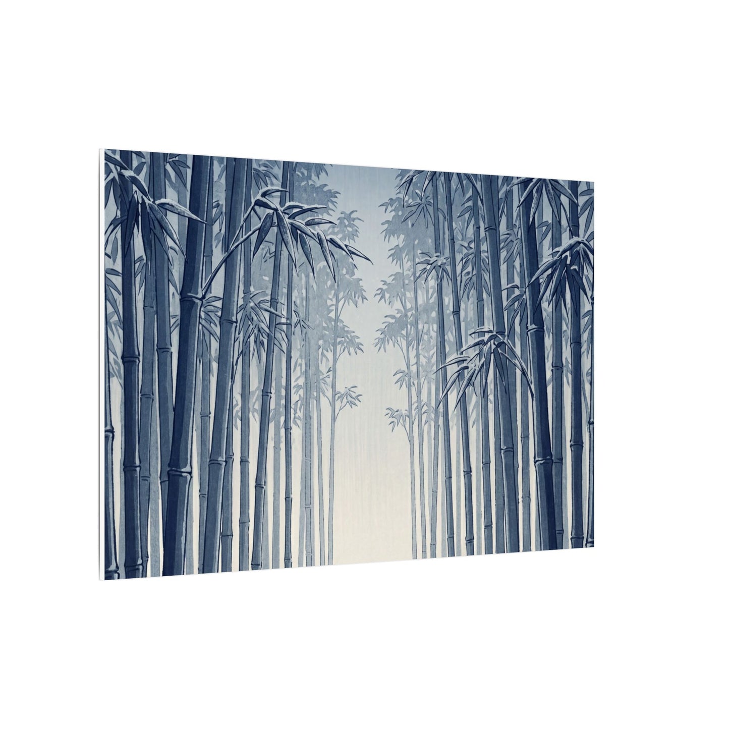 Bamboo Grove Canvas Art | Winter Zen Ukiyo E Inspired Art