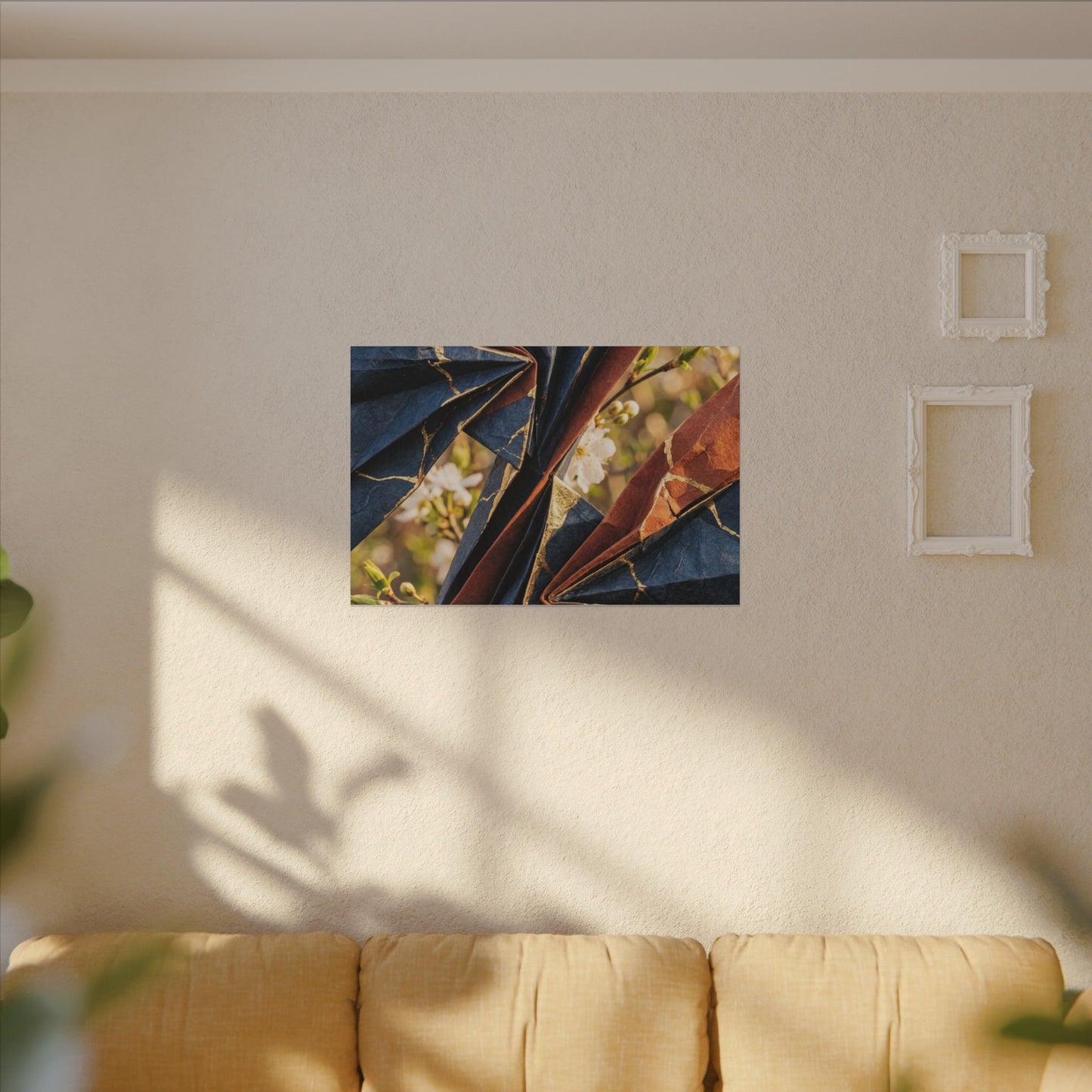 Golden Hour Paper Fold Canvas Art - Kintsugi Ma