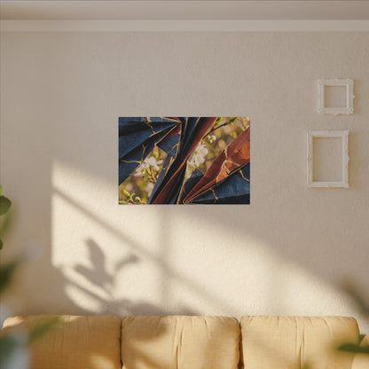 Golden Hour Paper Fold Canvas Art - Kintsugi Ma