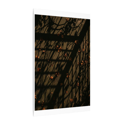 Shadow Play Canvas Art | Autumn Dark Japandi Moody Minimal Art