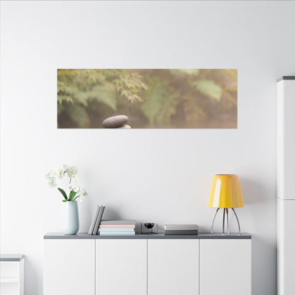 Cozy River Stones Canvas Art - Japanese Pattern Japandi