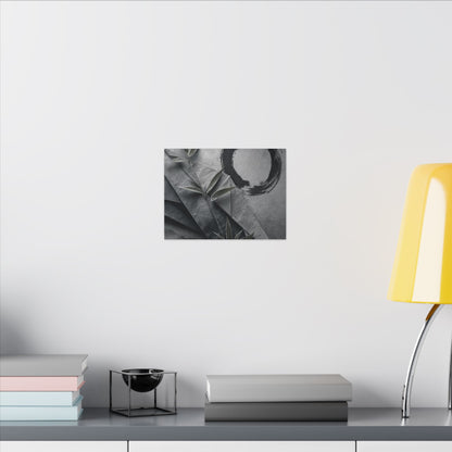 Winter Paper Fold Enso Canvas Art | Serene Decor