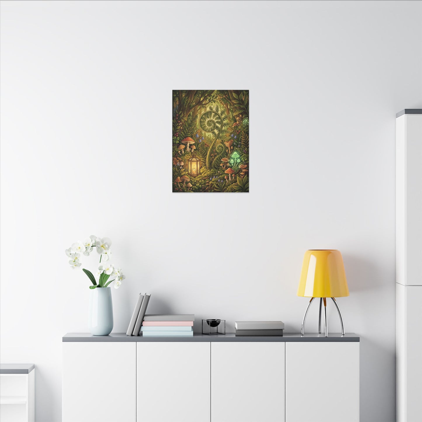 Elegant Ceramic Bowl Canvas Art - Minimal Line Japandi