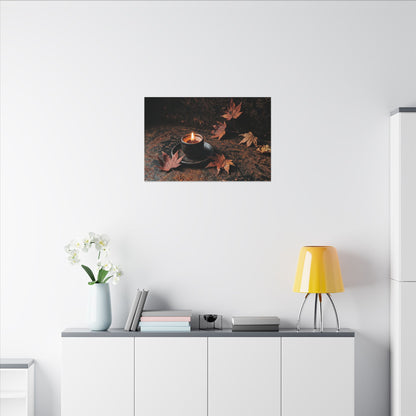 Dark Japandi Rust Patina in Candlelight | Shadow Zen Canvas Art
