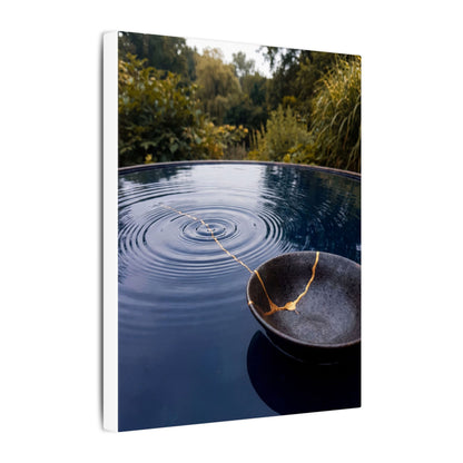 Kintsugi Water Ripple in Overcast | Broken Beauty Canvas Art