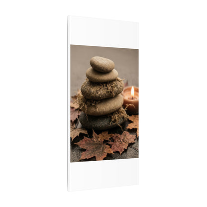 River Stones Canvas Art | Autumn Japandi Texture Art