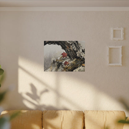 Pine Tree Autumn Canvas Art | Japandi Earthy Design
