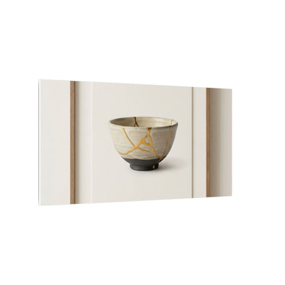 Kintsugi Charcoal Canvas Art
