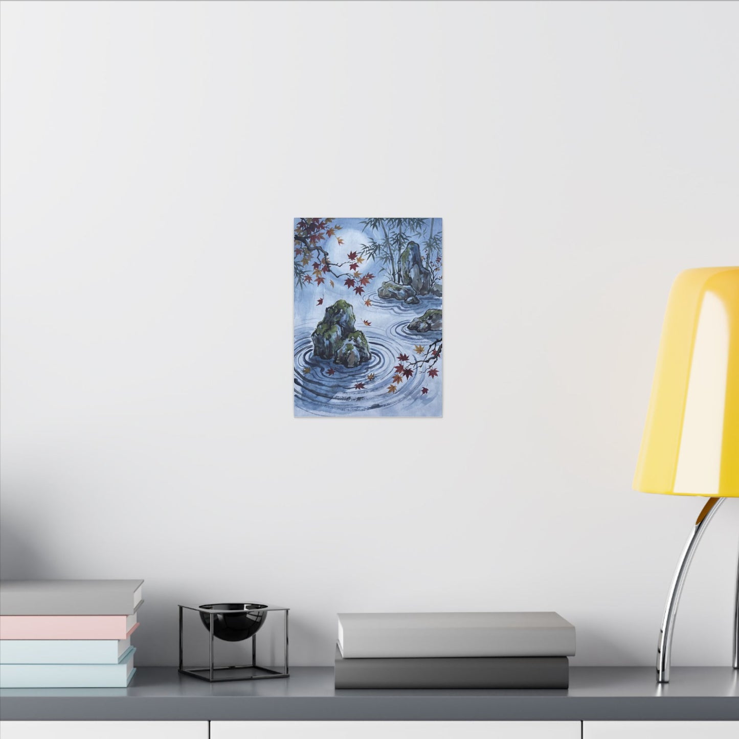 Rock Garden Autumn Canvas Art | Zen Tranquil Design