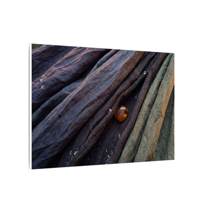 Silk Drape Shadow Zen Canvas Art | Moody Dark Japandi Art