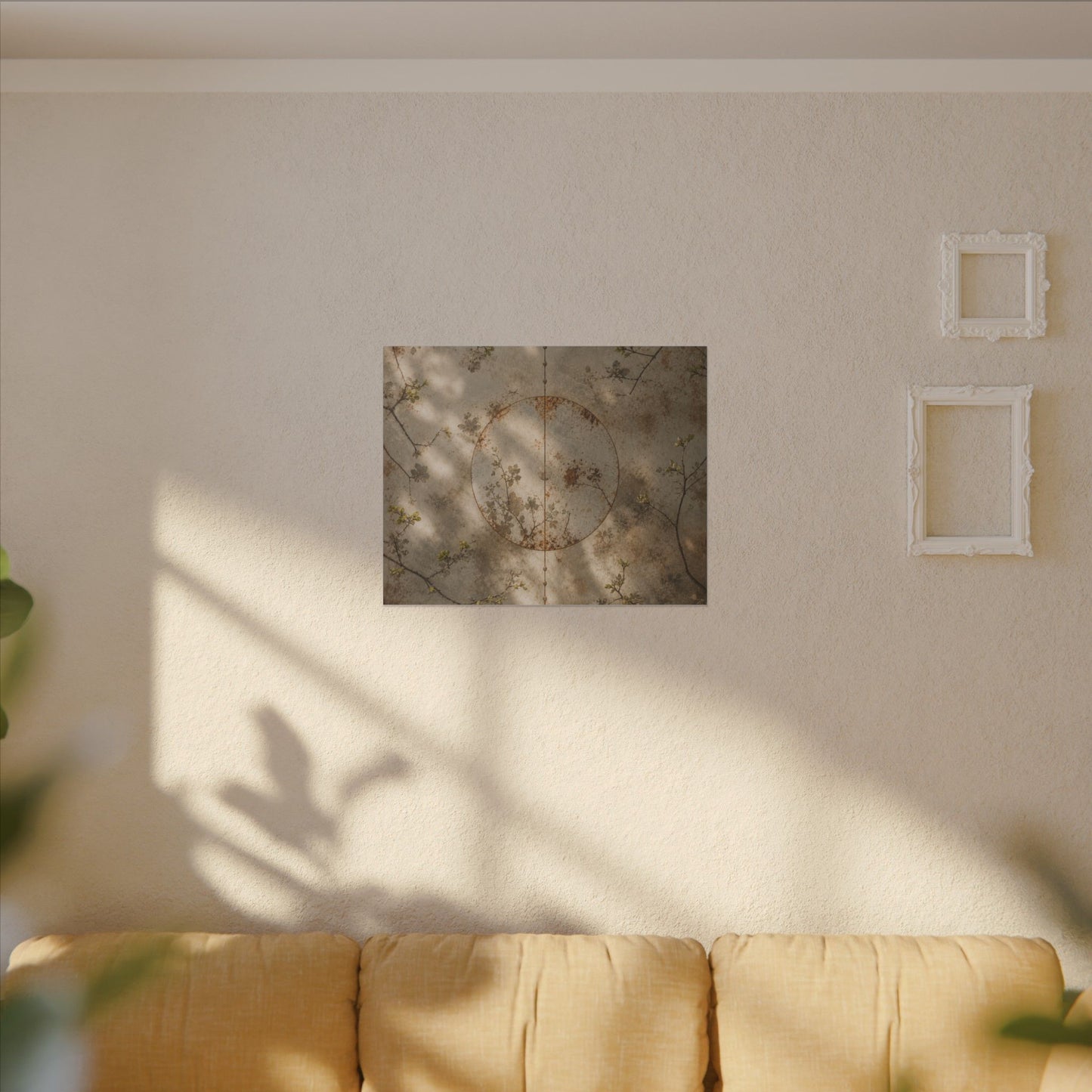 Japandi Rust Patina in Dappled | Japanese Pattern Canvas Art