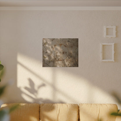 Japandi Rust Patina in Dappled | Japanese Pattern Canvas Art