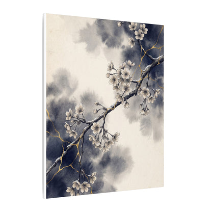 Ma Cherry Blossom Canvas Art - Kintsugi Gold Vein