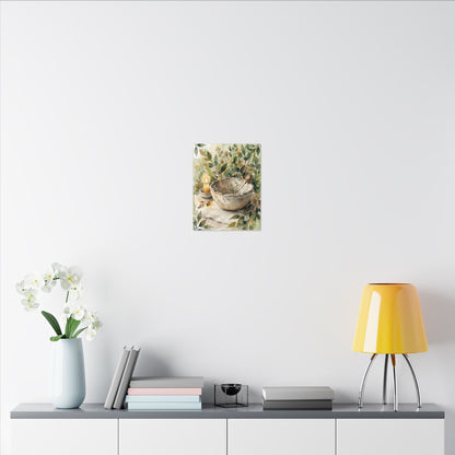 Ceramic Bowl Summer Canvas Art | Japandi Elegant Design