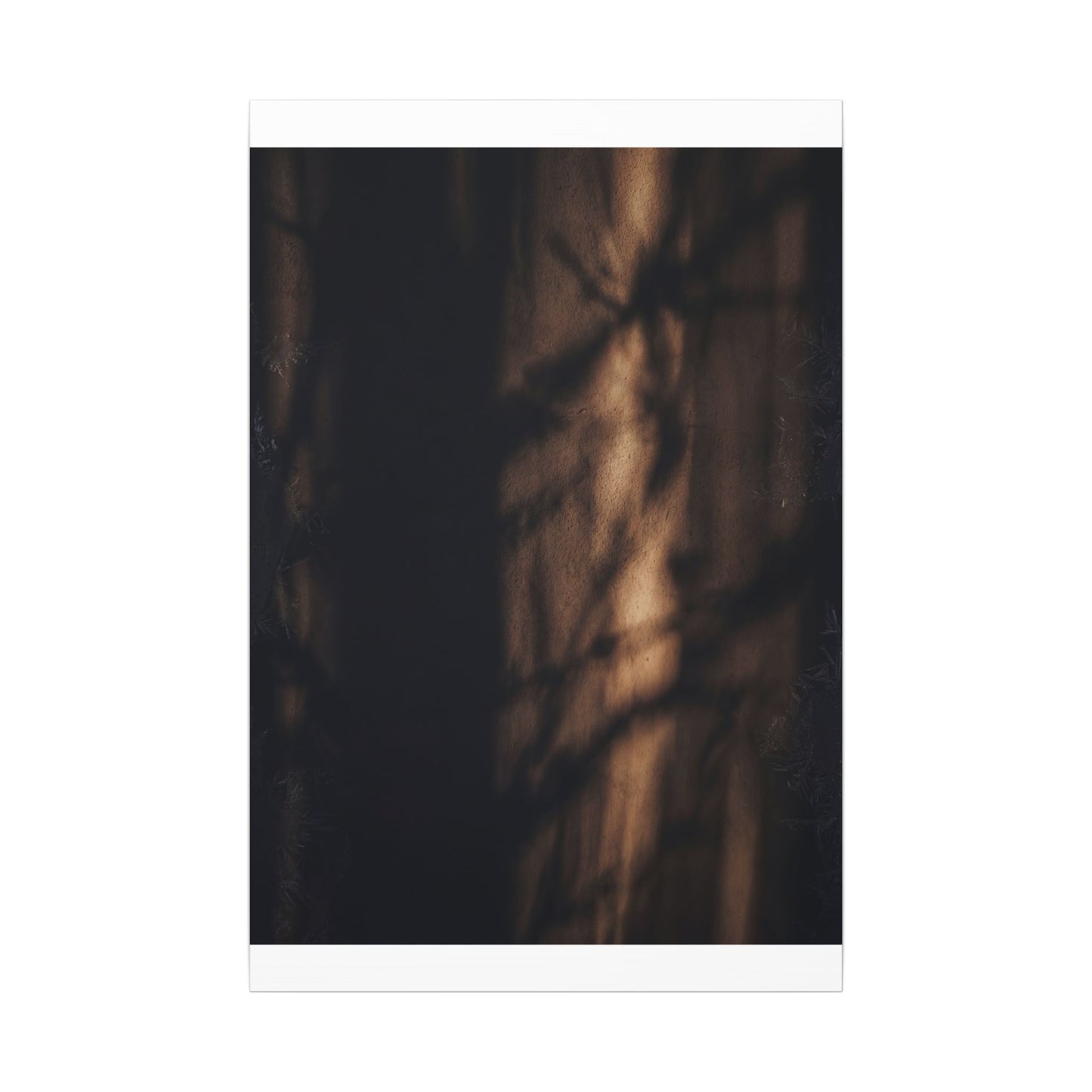 Winter Shadow Play Moody Minimal Canvas Art | Luxurious Decor