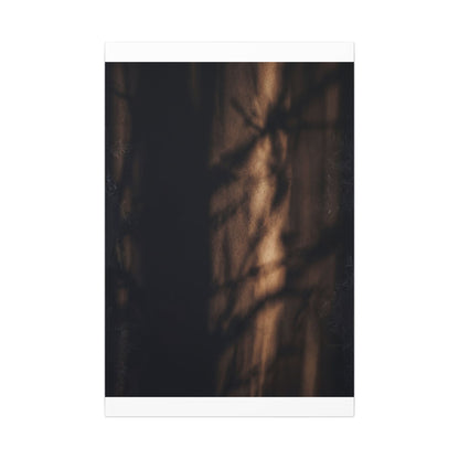 Winter Shadow Play Moody Minimal Canvas Art | Luxurious Decor