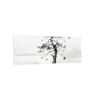 Japandi Pine Tree in Overcast | Watercolor Canvas Art